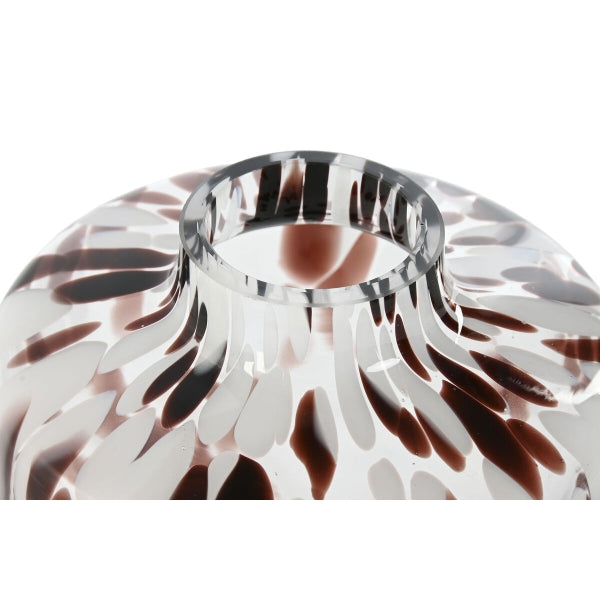 VASO BIANCO MARRONE CRISTALLO MODERNO