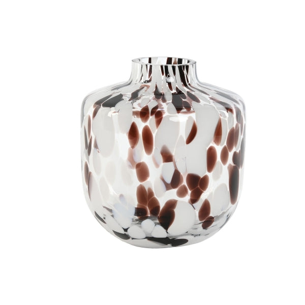 VASO BIANCO MARRONE CRISTALLO MODERNO